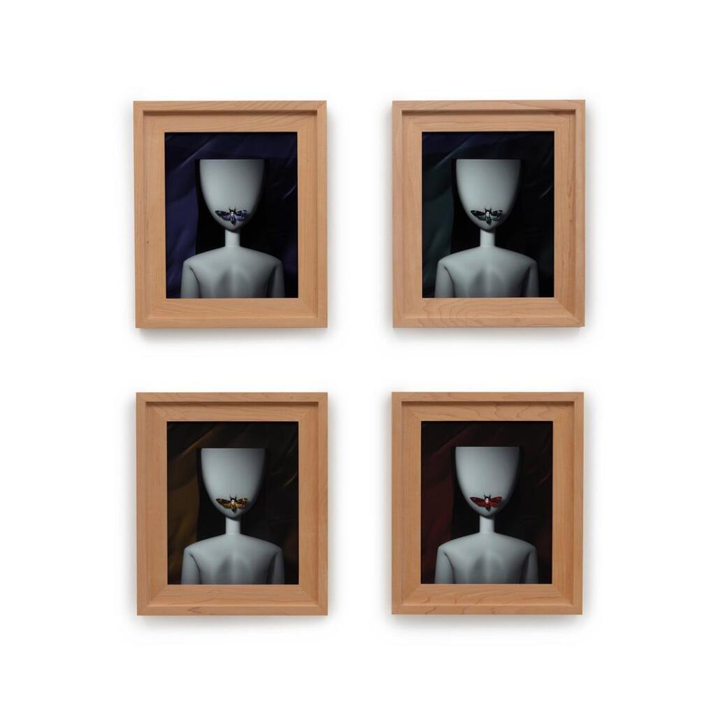 Study for Joan Portrait (Silence of the Lambs Blue, Grey, Red, Yellow)