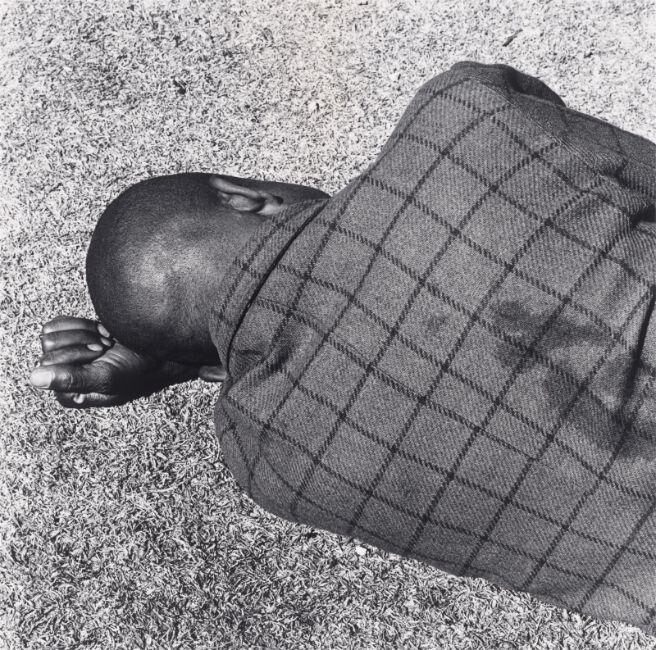 Man Sleeping. Joubert Park, Johannesburg, August. 1975