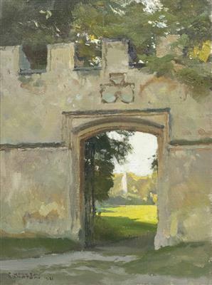 On the park wall of Schloss Possenhofen