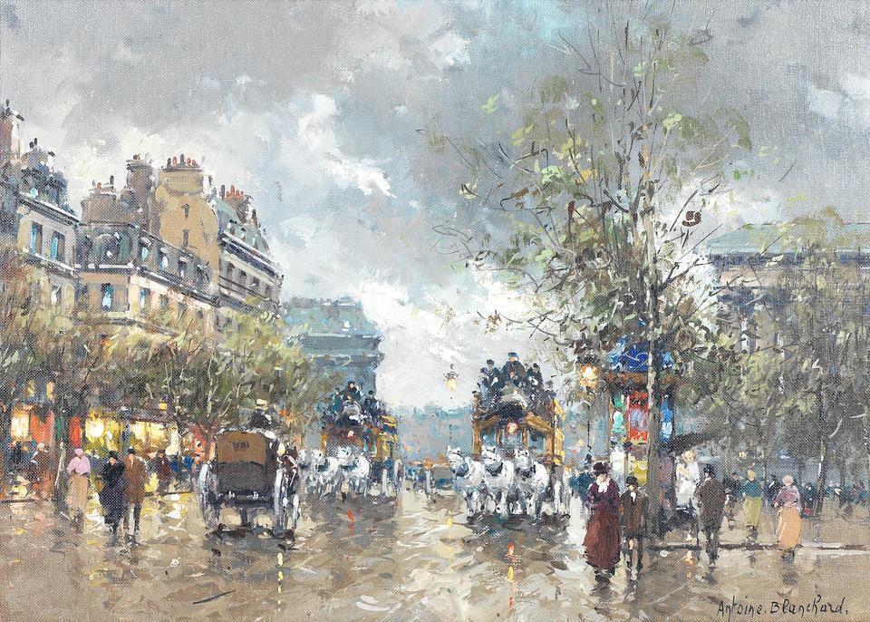 Parisian street scene, turn of the century