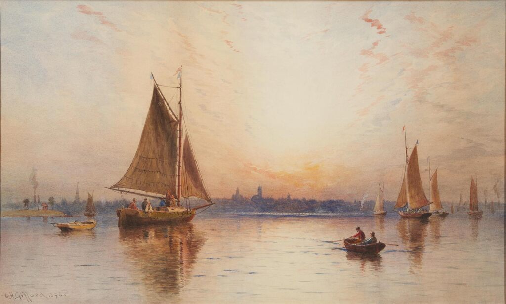 New Bedford Harbor at Sunset