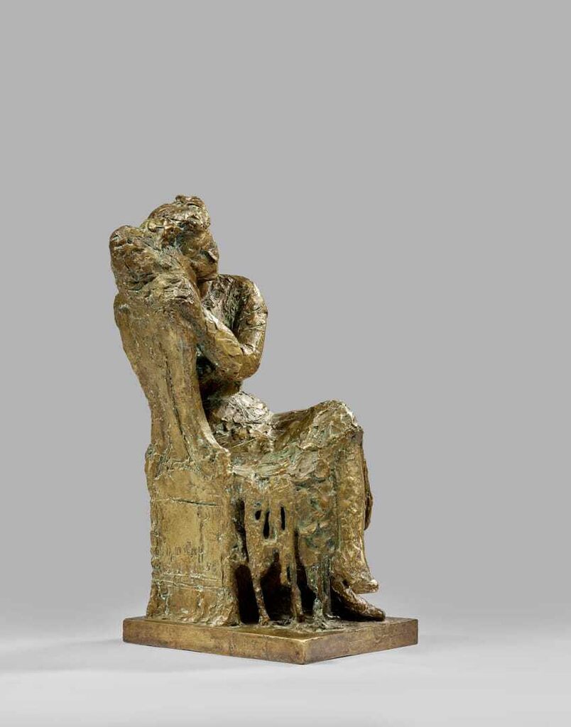 Woman Leaning on Her Elbow