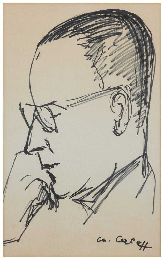 Set of four works on paper