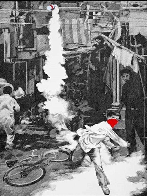 Self Portrait (Tear Gas Grenade)