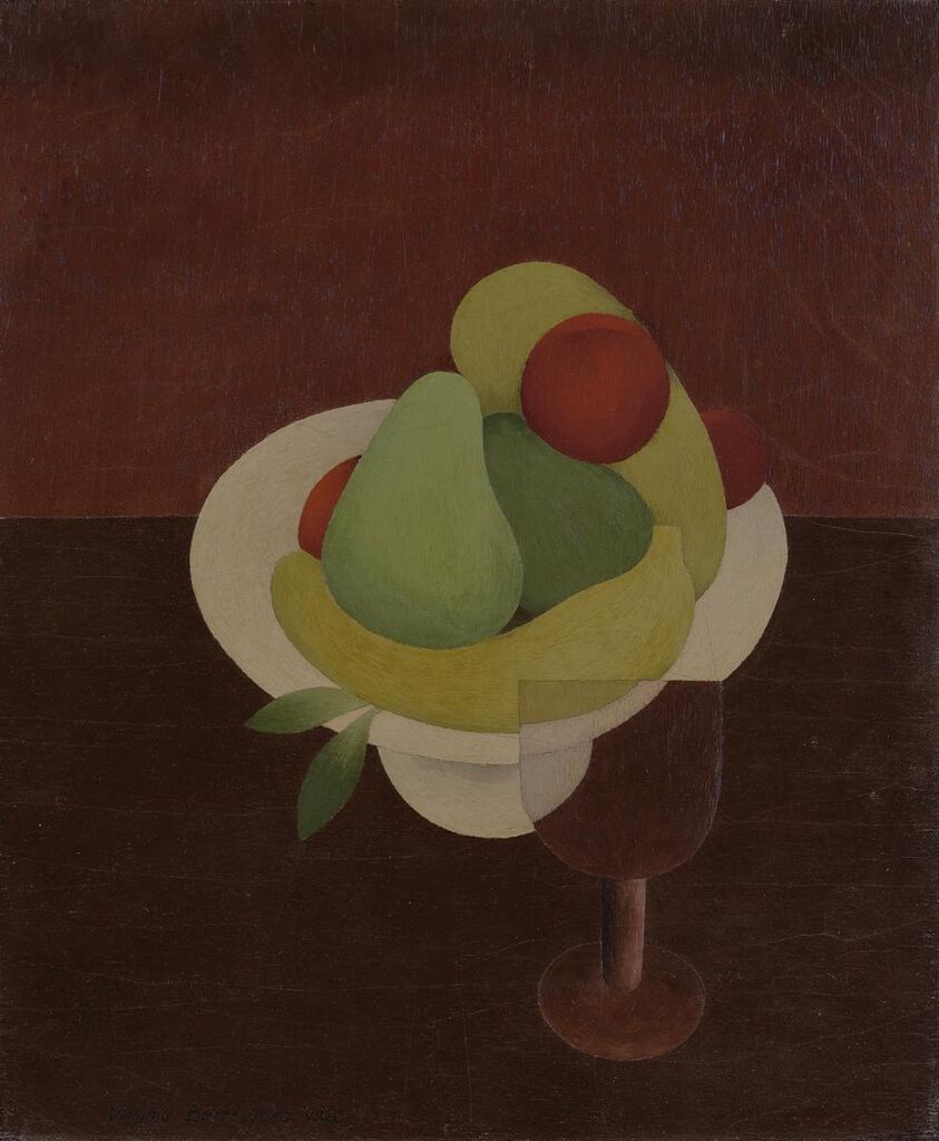 Still Life of Fruit Bowl and Glass