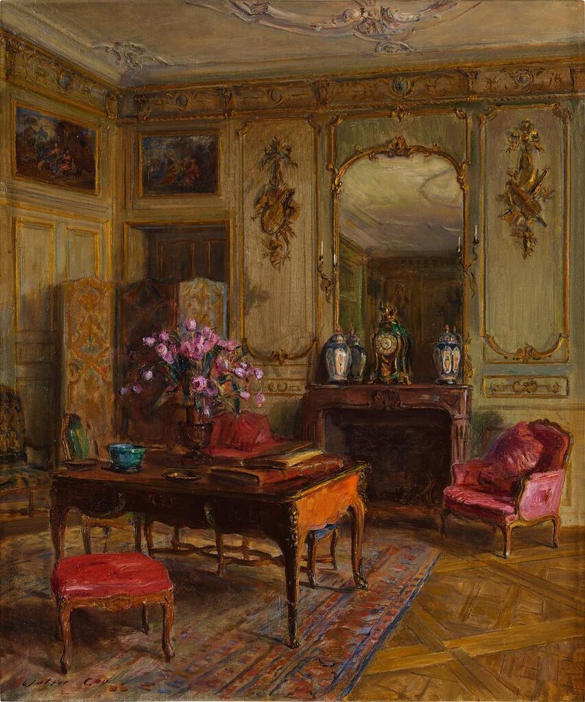 Interior with Clock Garniture