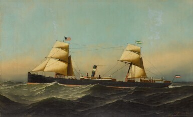 Portrait of the American Two-Masted Steamship Edam