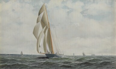 Racing Yacht in New York Harbor