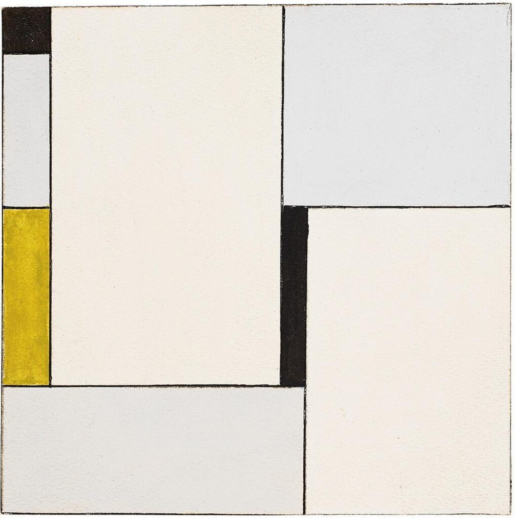 Composition dans le cône avec couleur orange, no. 58