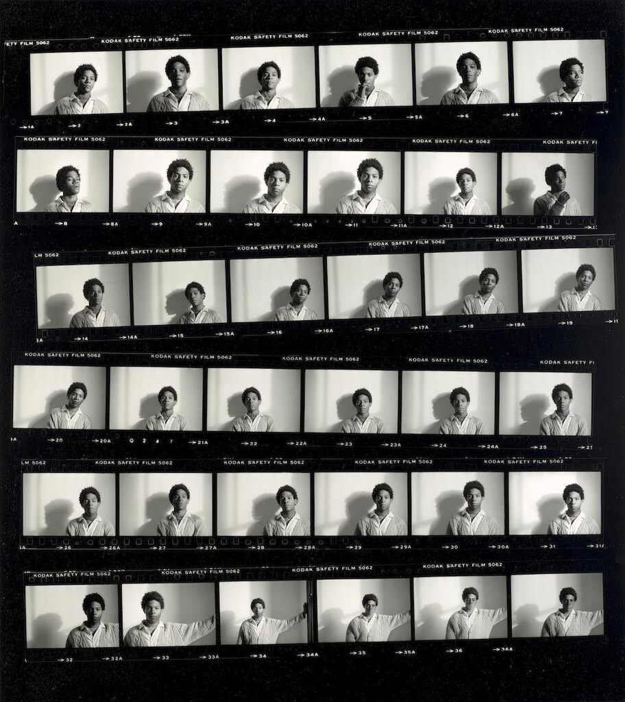 Jean-Michel Basquiat Contact Sheet, 1983