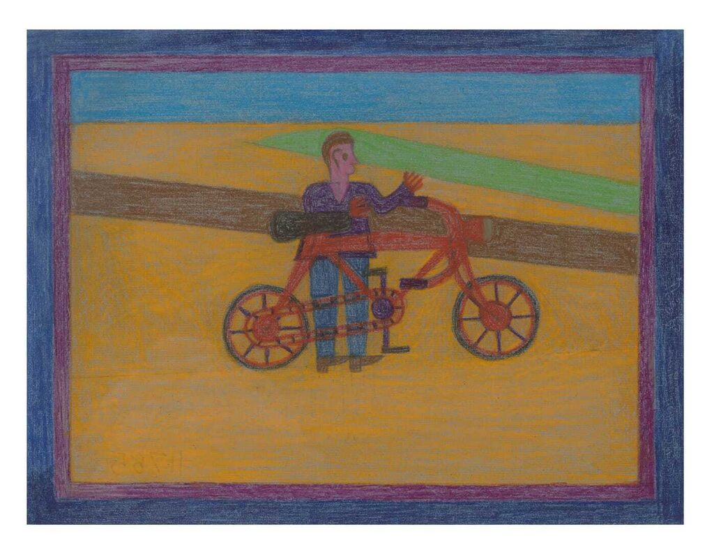 Figure with Bicycle
