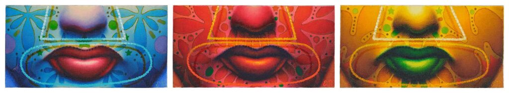i. Naco Blue; ii. Naco Red; iii. Naco Yellow [Three Works]