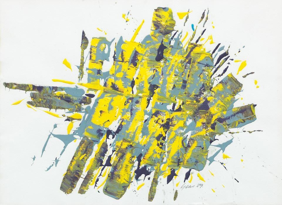 Yellow, Grey and Black