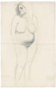 Standing female nude