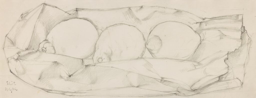 Study for Three Lemons on a Brown Paper Bag