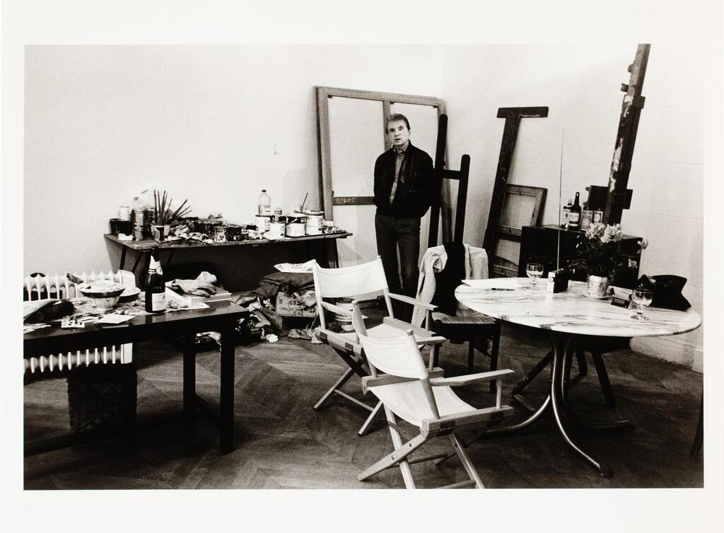 Bacon in his studio at 14 rue de Birague in Paris, 1979
