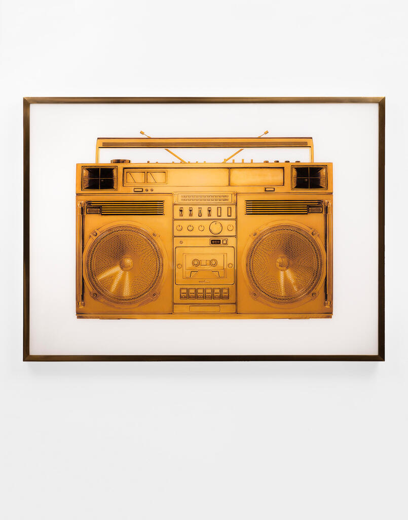 Lyle Owerko: Gold Boombox Lightbox