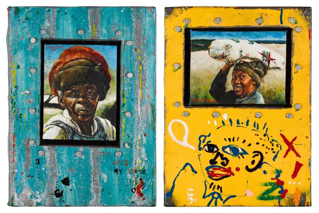 I. Woman with Traditional Head Scarf; II. Woman with a Bag of Bread Flour on Her Head