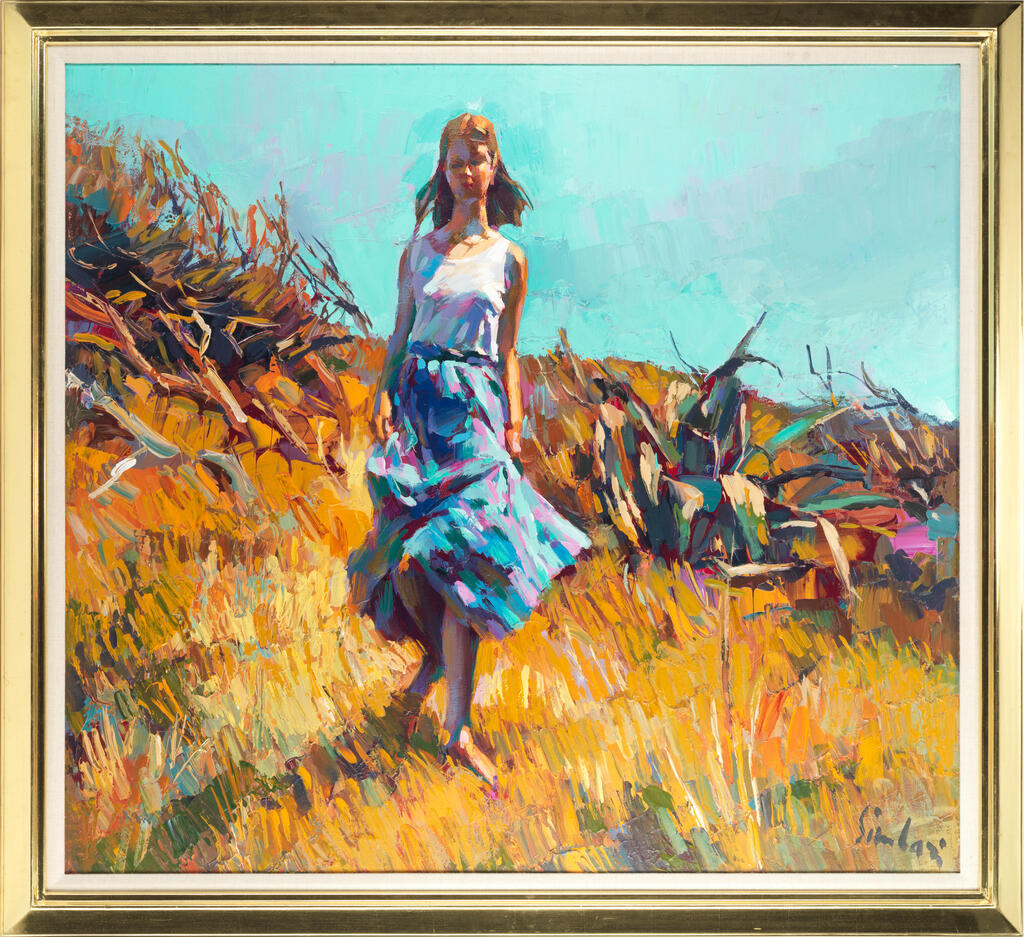 A girl in an autumnal landscape