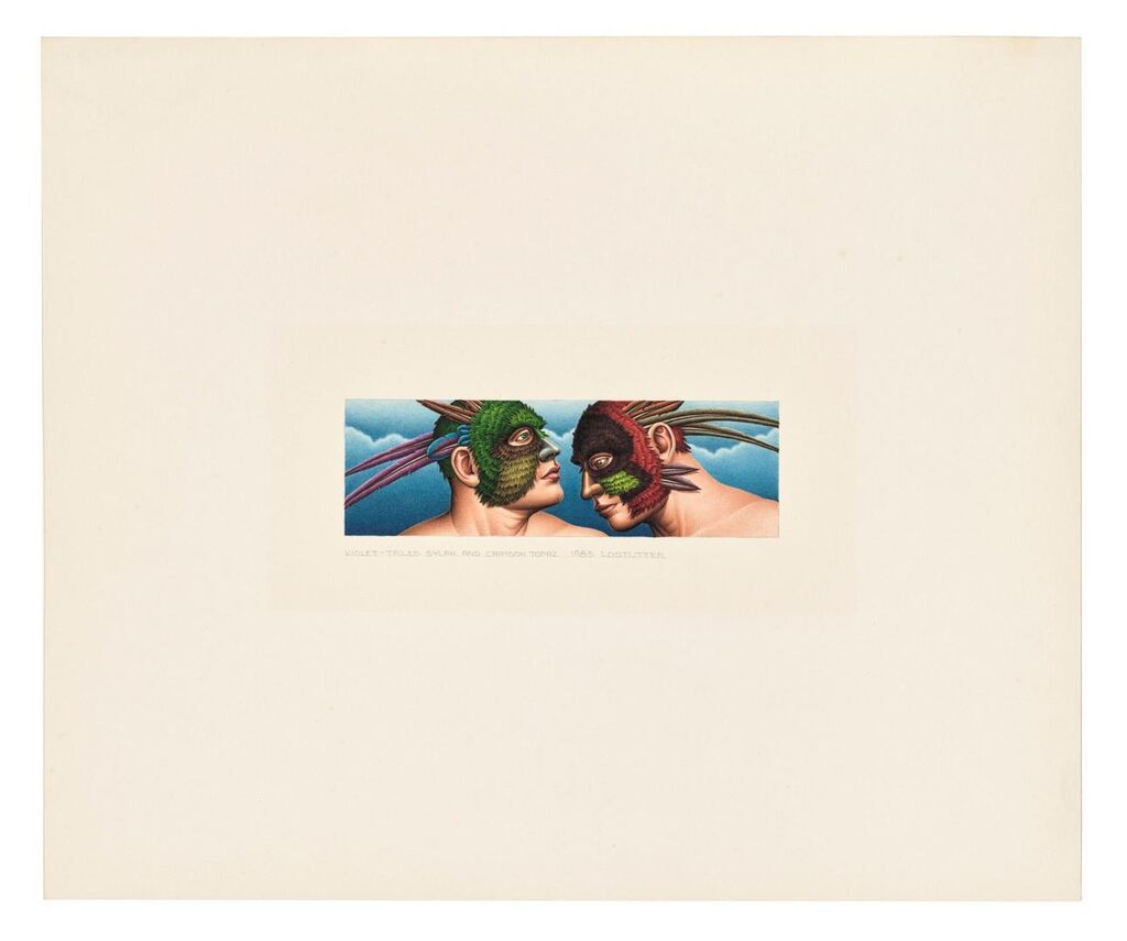 Violet-Tailed Sylph and Crimson Topaz