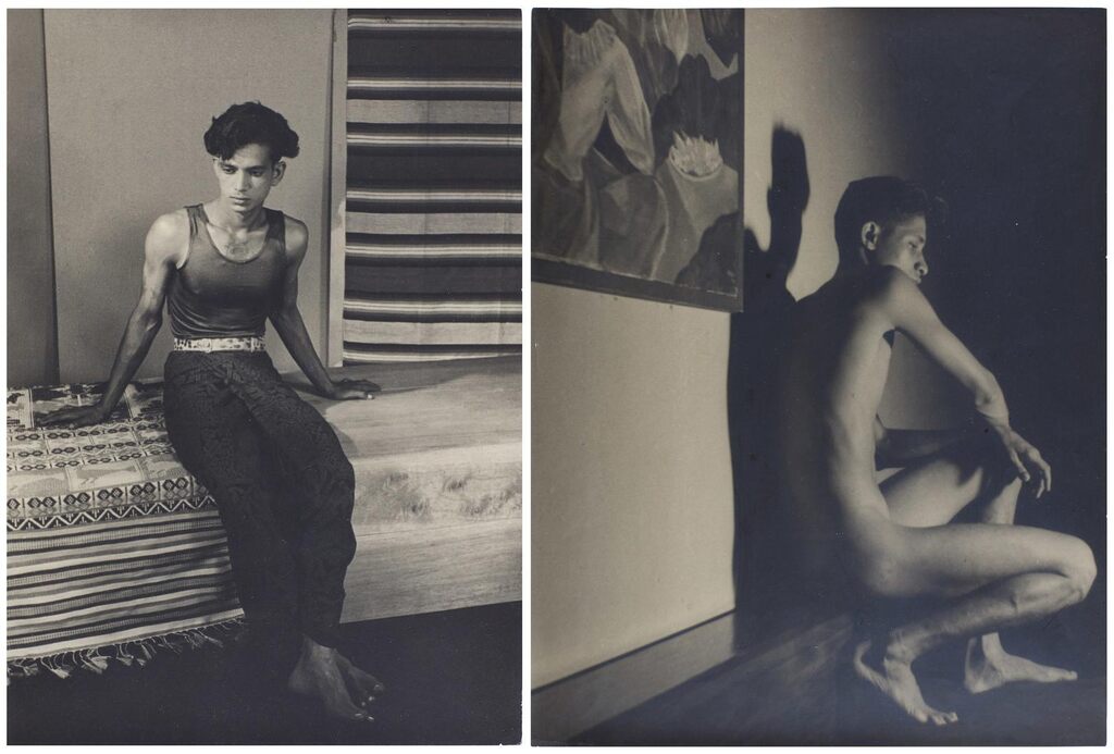 Untitled (Sitting boy); Untitled (Sitting nude and shadow)