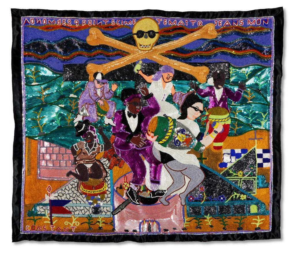 Ghede Ceremony "AONOM DE 29 POINTS CIMETE MAITR JEANS MON" Vodou Banner