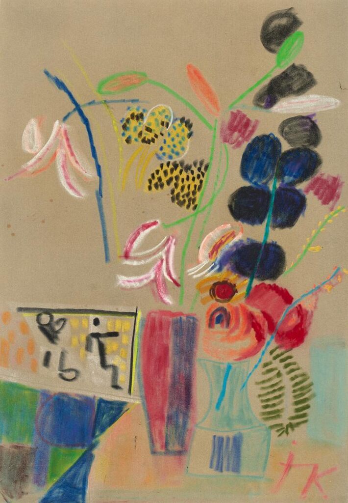 i. Feuerlilien und Tigerlilien (Fire lilies and tiger lilies); ii. Blumen mit rotem Grund (Flowers with red background)