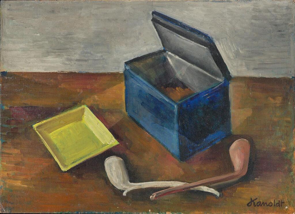 ”Stillleben mit Dose und Pfeifen”.