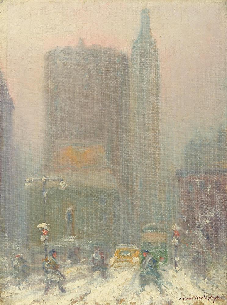Snow Storm in New York (Looking North Toward the Empire State Building)