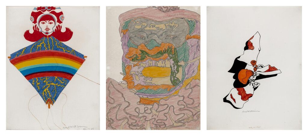 (i) Girl and Kite; (ii) Pink/Purple Head/Fantastic Head; (iii) Broken Balloon [3 Works]