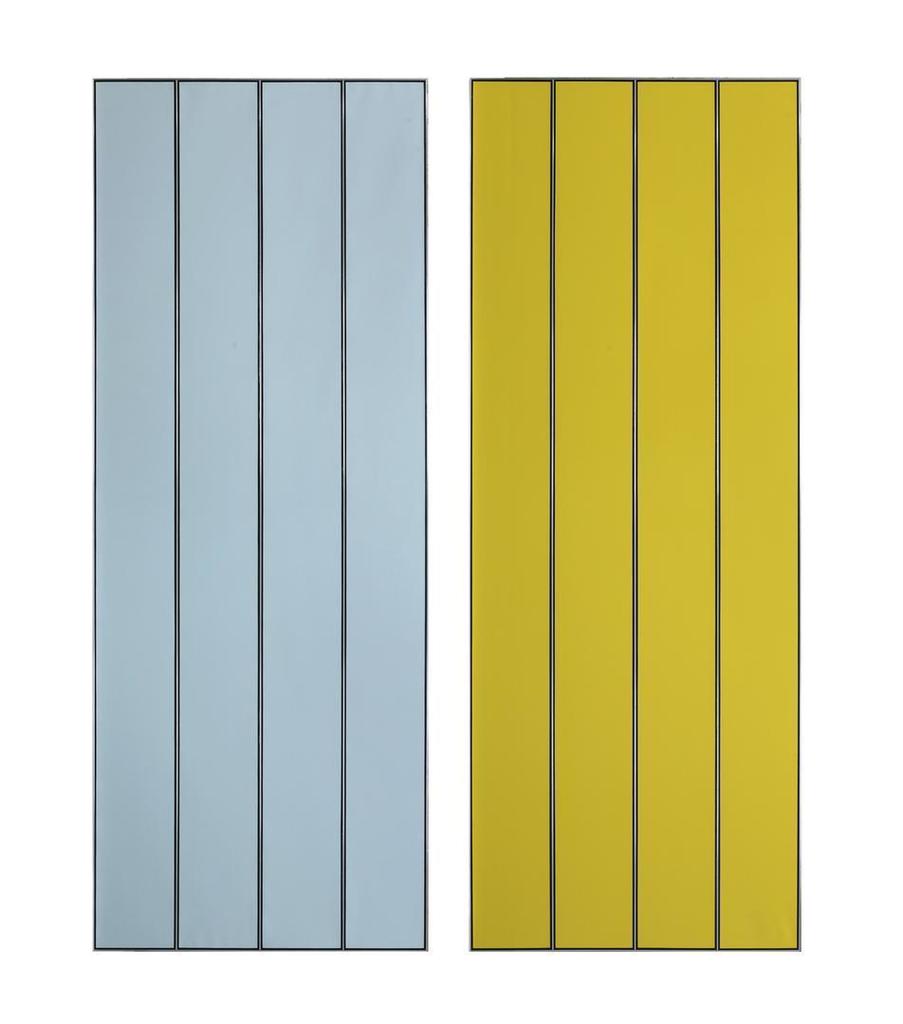 Untitled (TK51119-1/2’67 pale blue) and Untitled (TK47119-1/2’67 mustard yellow) [Two Works]