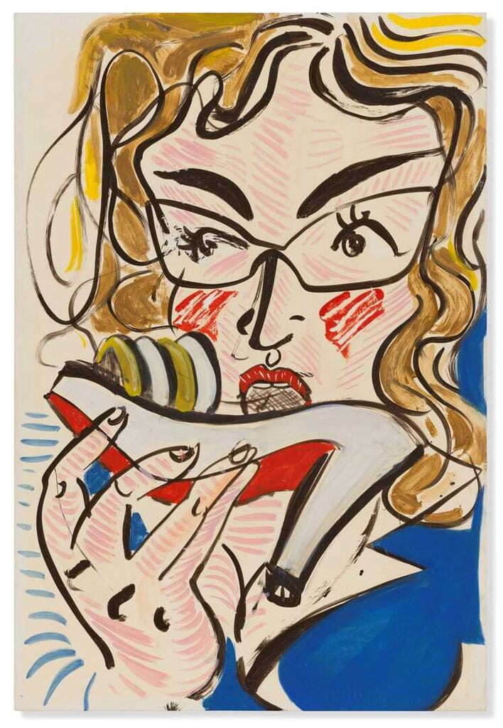 Woman Eating a Shoe
