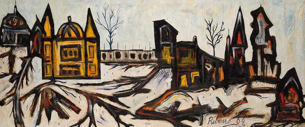 Untitled (Goan Landscape with Church)