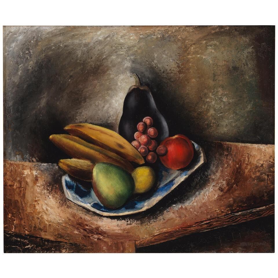 Still Life (Egg-Plant & Bananas)