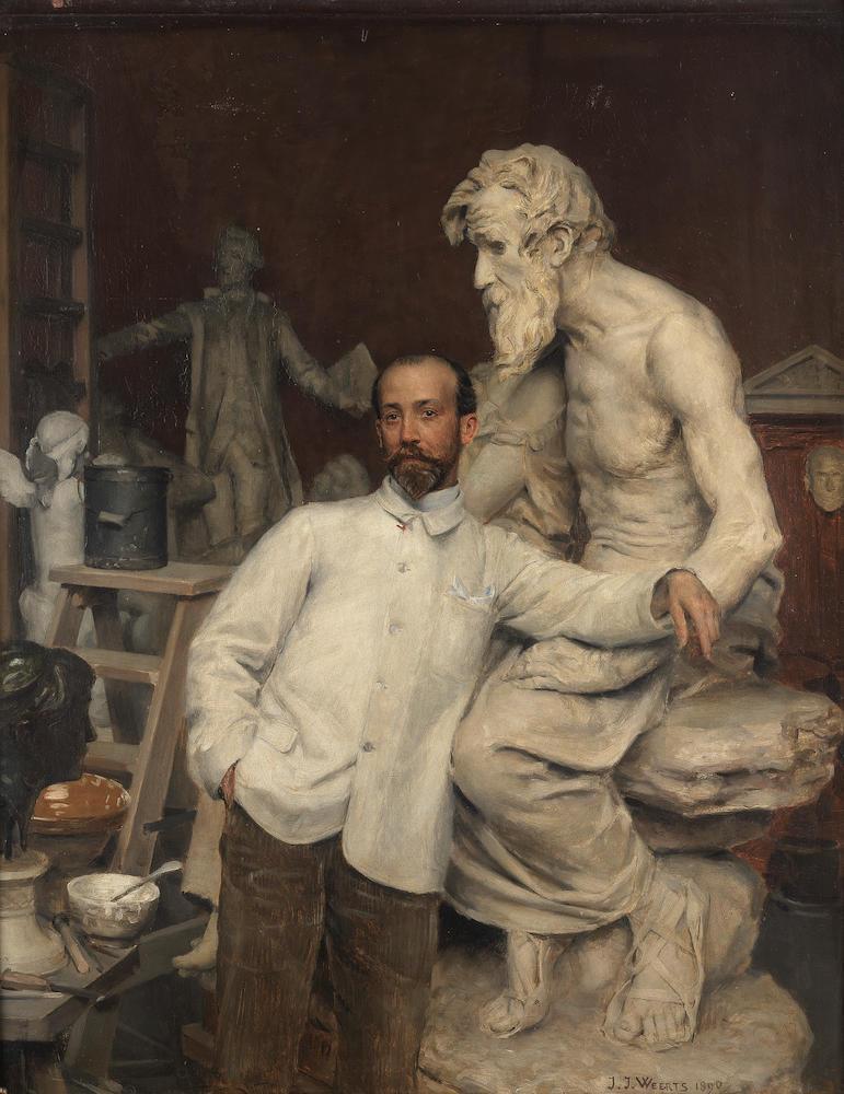 Portrait of Monsieur Dominique Jean-Baptiste Hugues in his studio