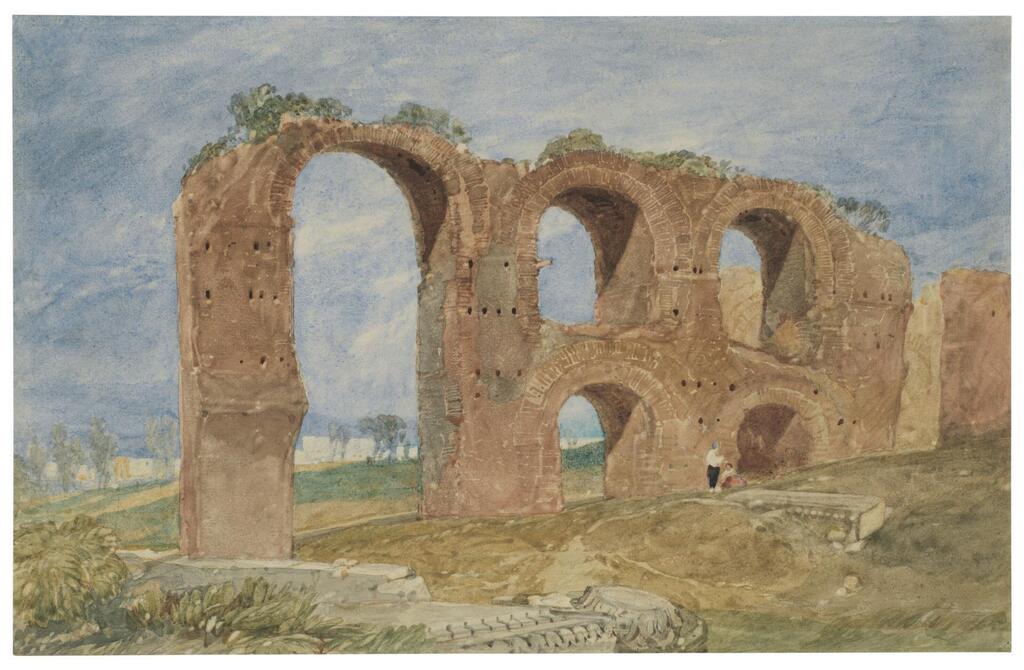 A ruined Roman aqueduct