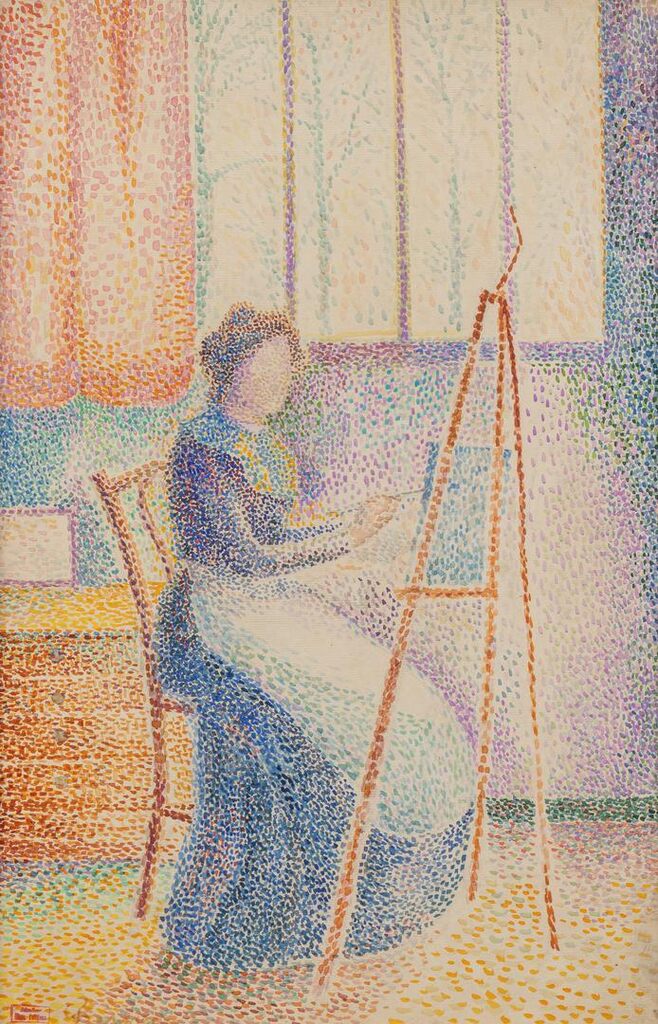 La femme de l'artiste à son chevalet