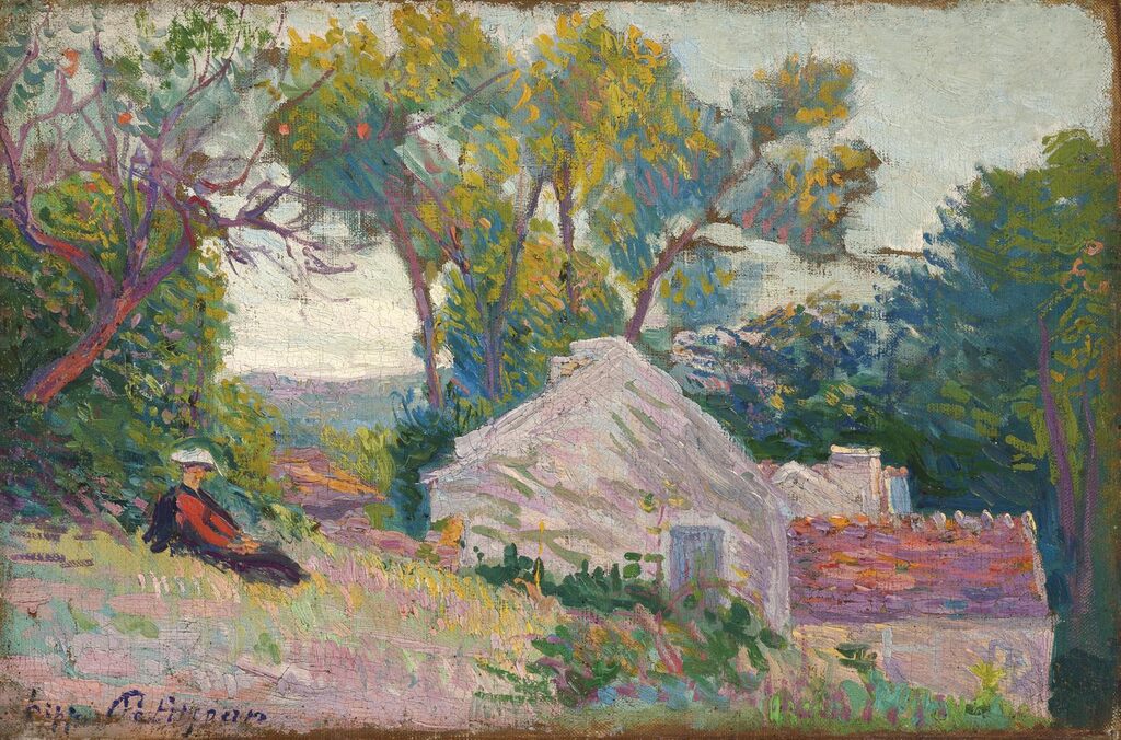 Femme dans un paysage