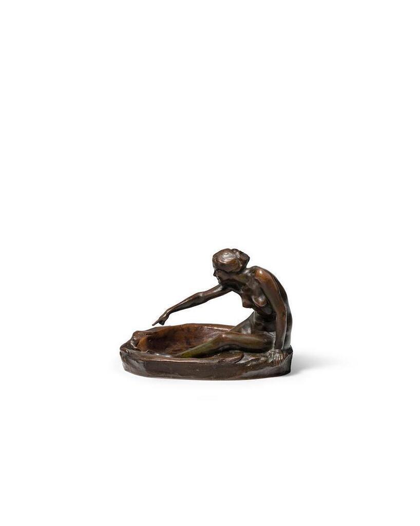 Girl with Frog (Frog Ashtray)