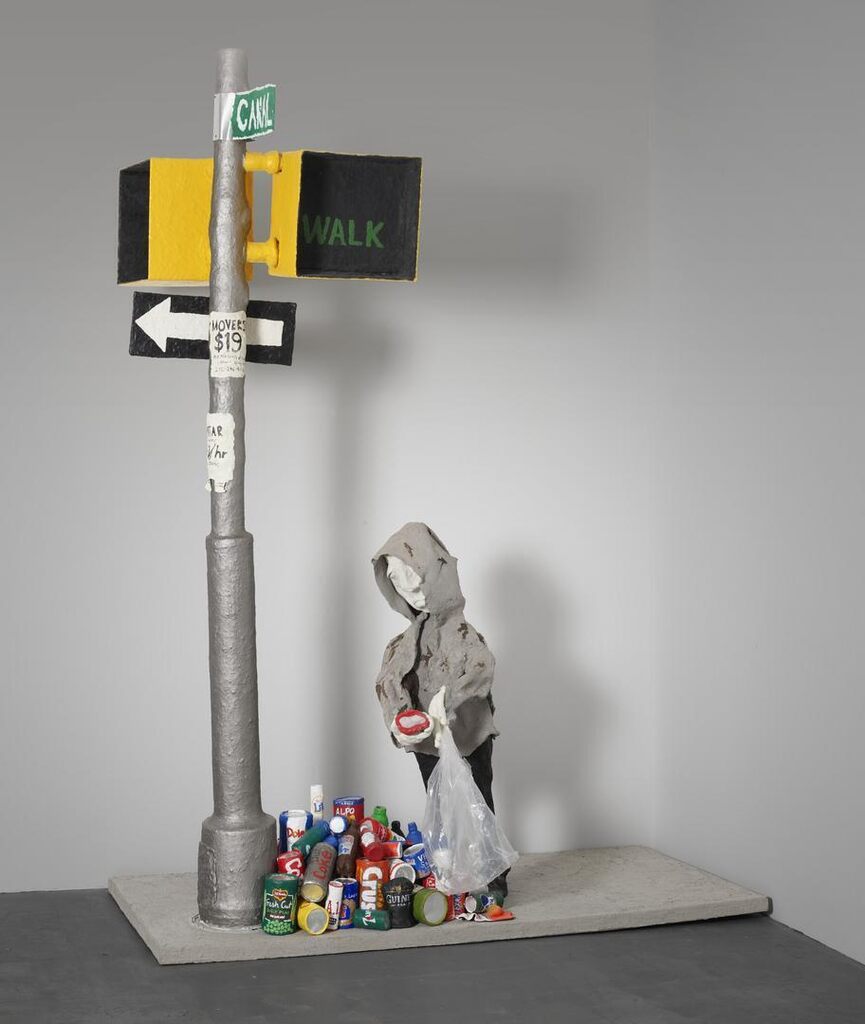 The Sidewalk: Man Collecting Cans