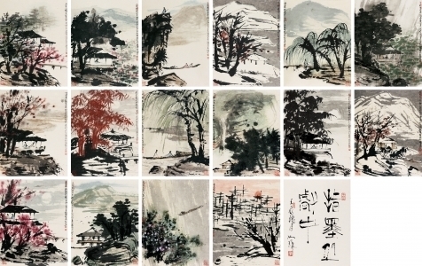 Cui Ruzhuo, Series of Sixteen Paintings