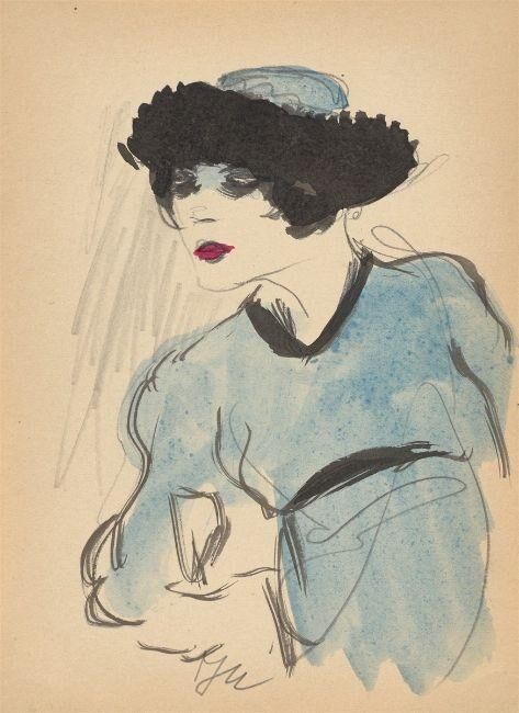 Woman with hat