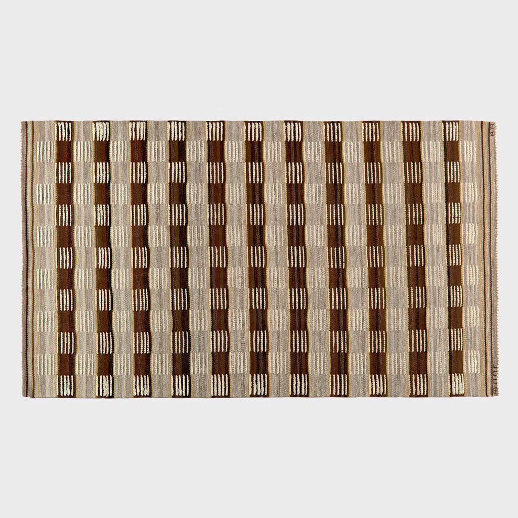 "Schackrutig, gul" rug