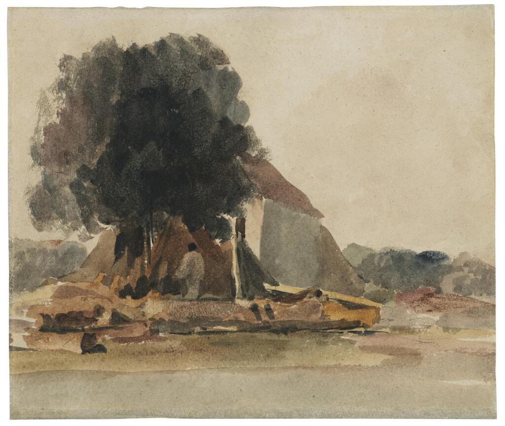Study for 'A timber yard'