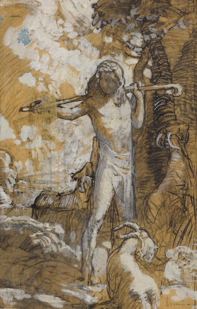 Jeune berger et chèvres