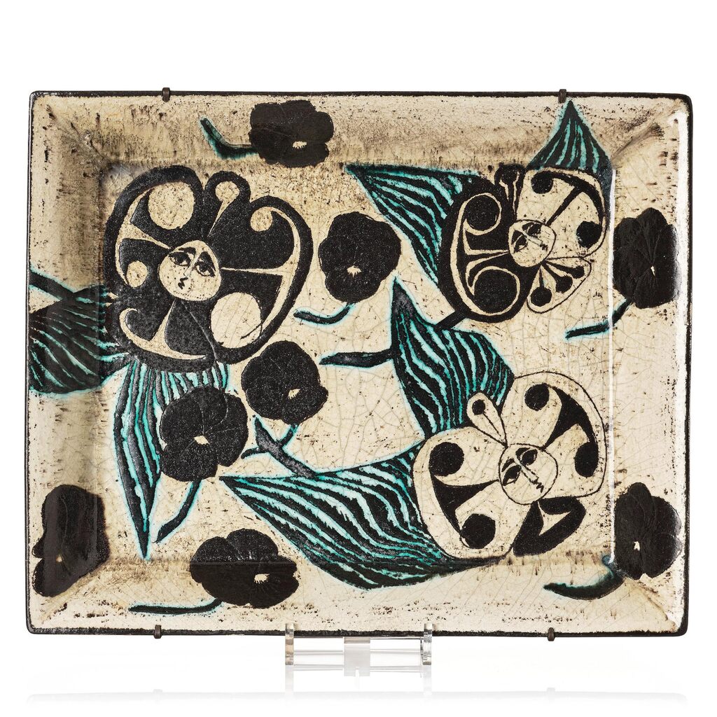 Birger Kaipiainen, A glazed ceramic dish, Rörstrand, Sweden 1950s