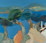 Paysage aux arbres en bord de mer, 1988