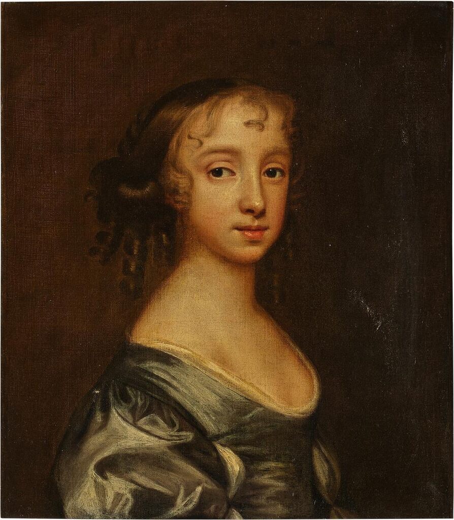 Portrait of a Girl in a Blue Satin Dress
