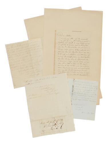 A group of four autograph letters signed