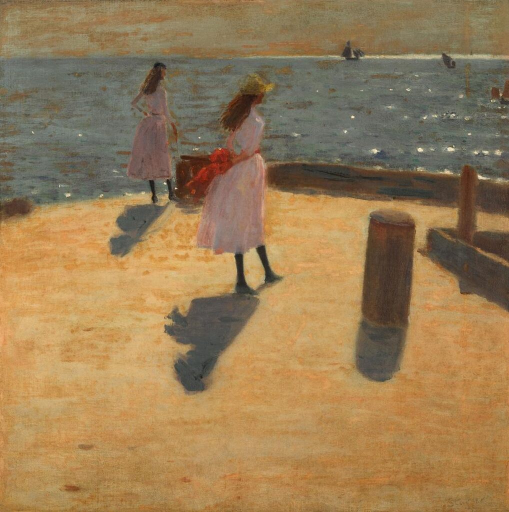 Two Girls on the Pierhead, Walberswick